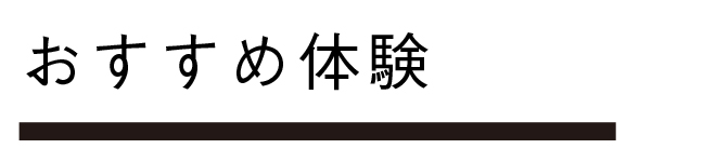 おすすめ体験